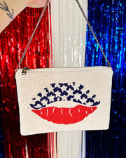 American Woman Beaded Clutch