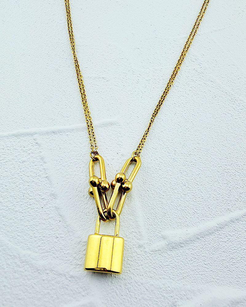 Lock Pendant Necklace