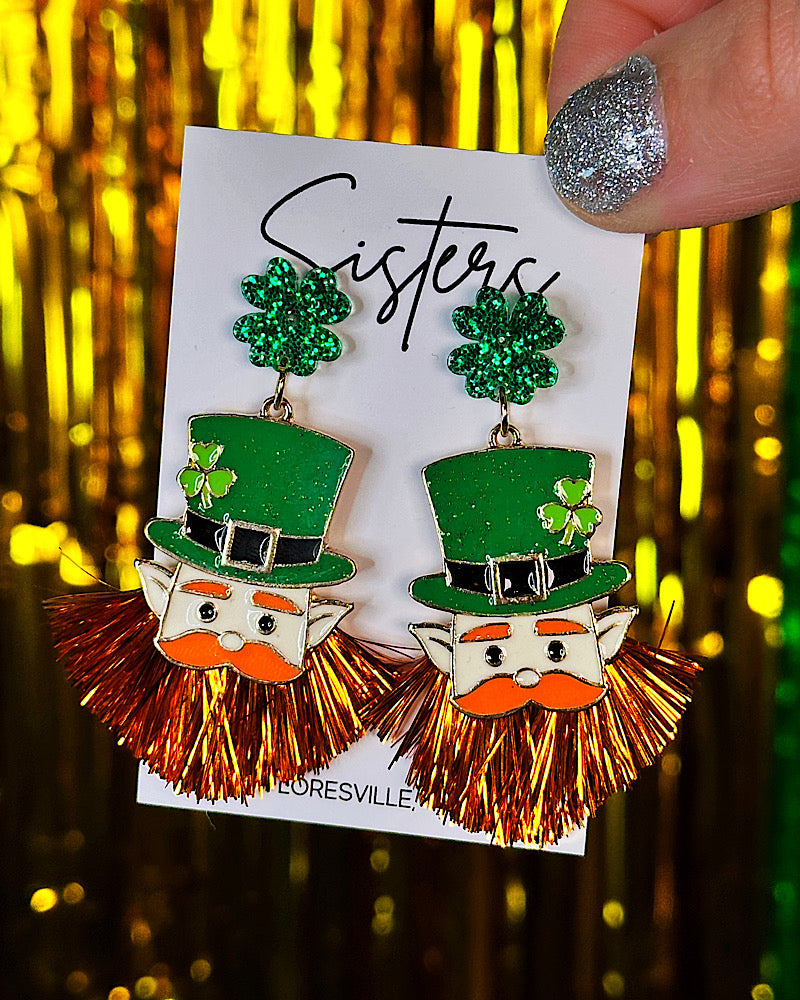 Leprechaun Crossing Earrings