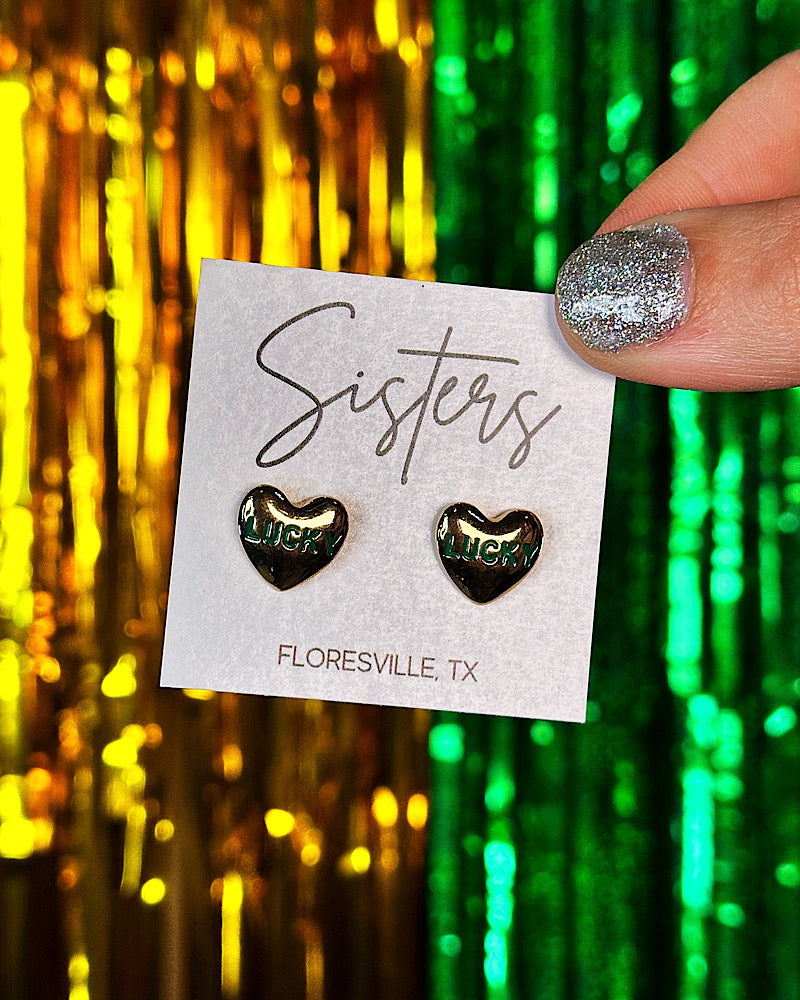 Lucky Heart Studs