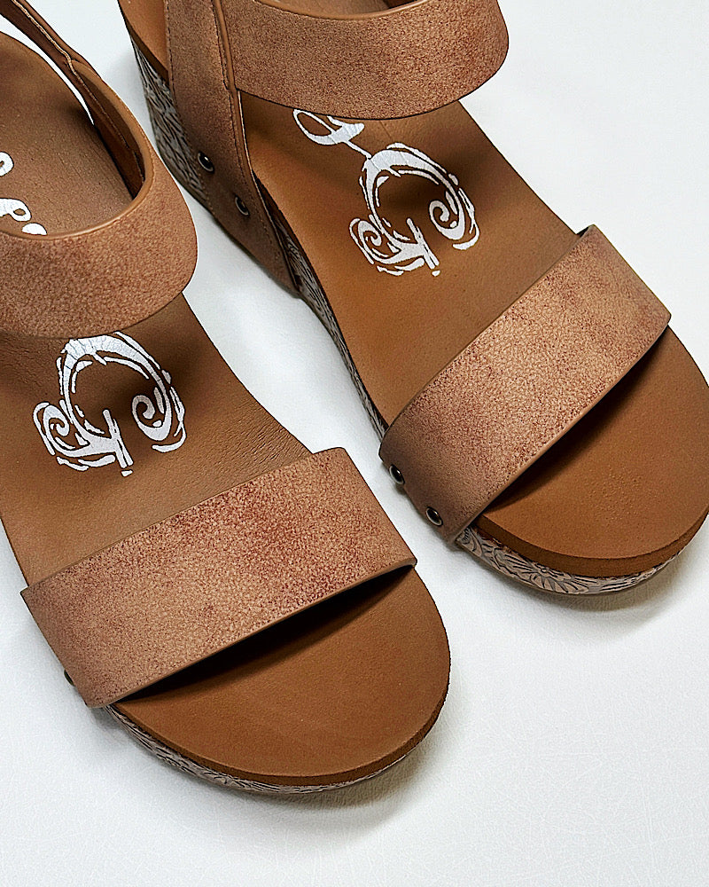 Dolly Tan Platform Sandals