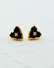 Brianna Heart Studs