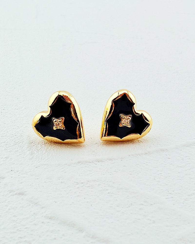 Brianna Heart Studs