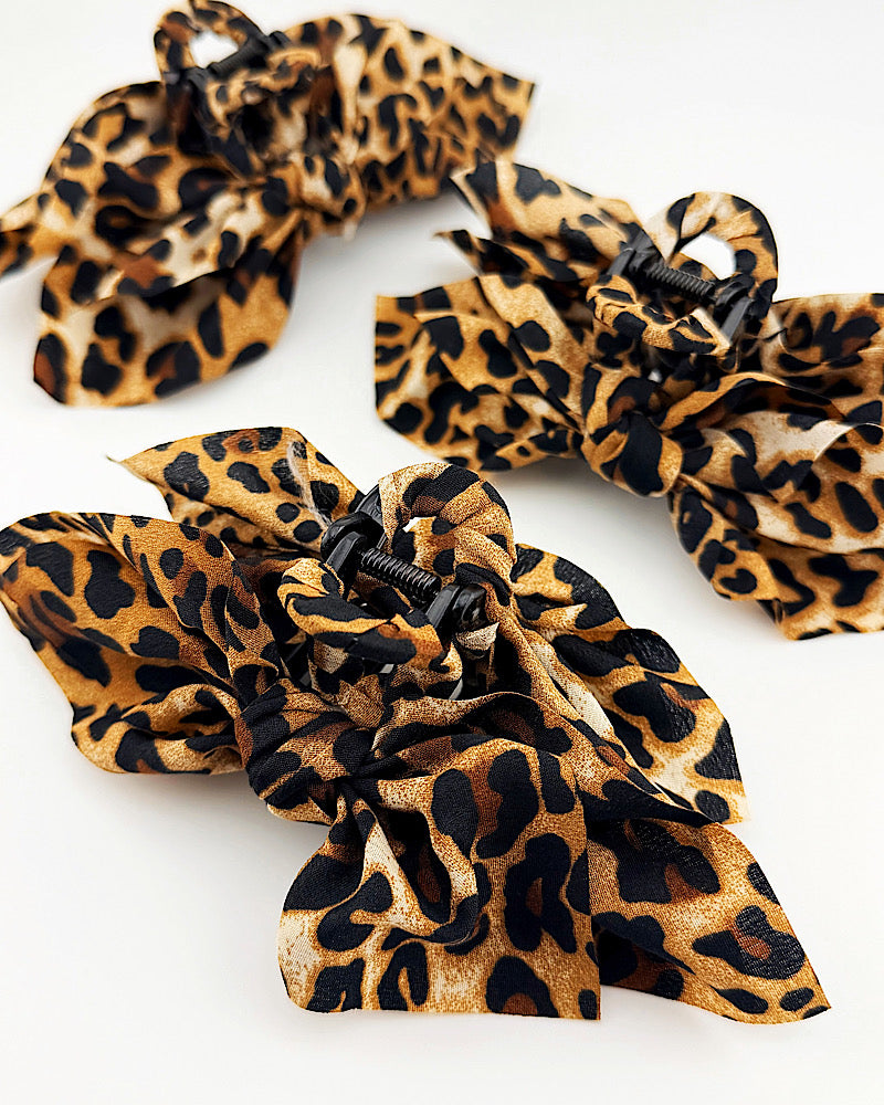 Leopard Vintage Scarf Hair Clip