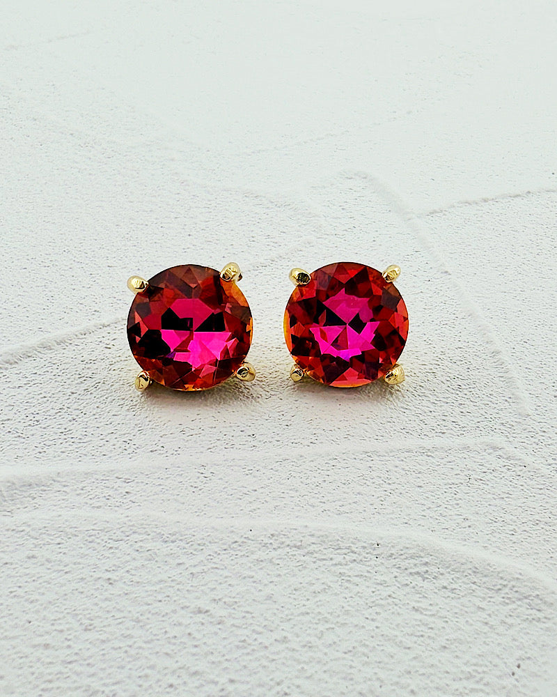 Sasha Hot Pink AB Studs