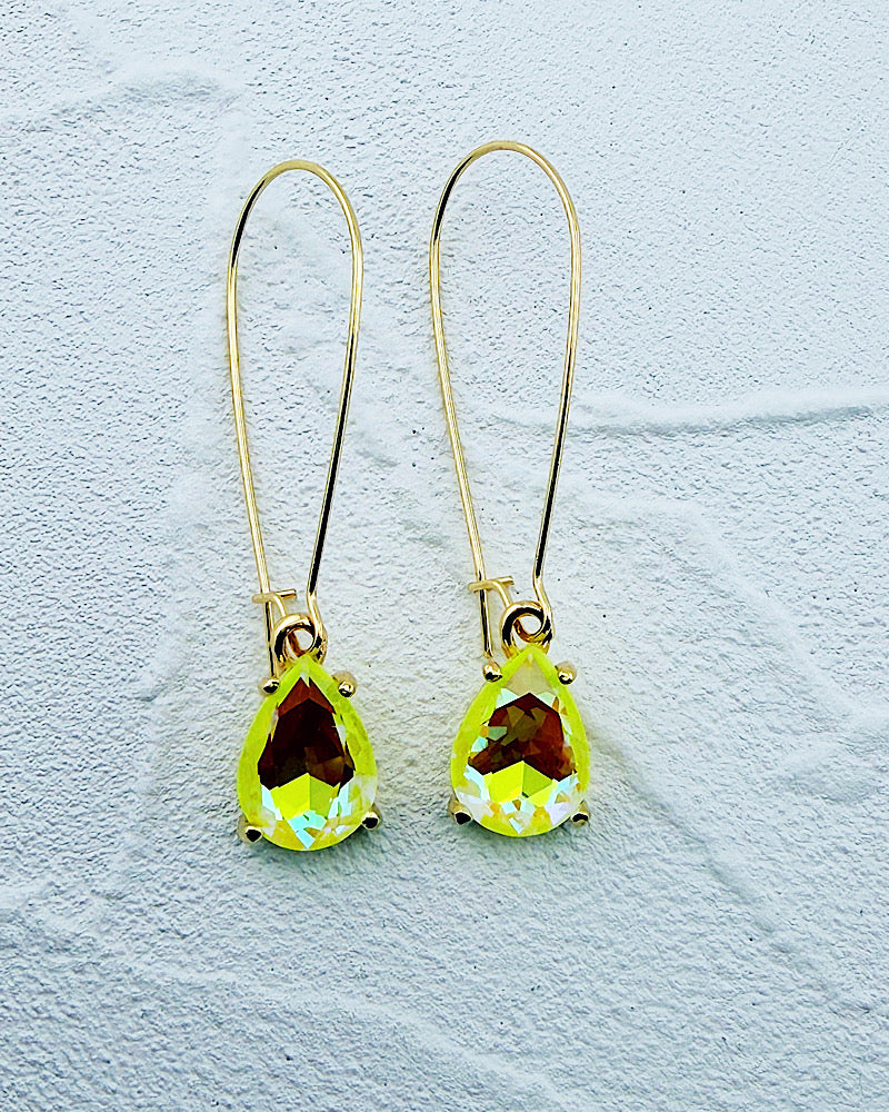 Bella Yellow AB Teardrops