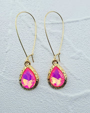 Priscilla Neon Pink AB Earrings