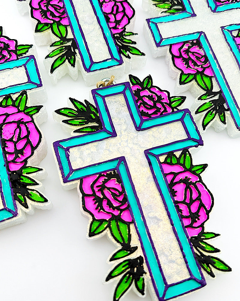 Floral Cross Freshie
