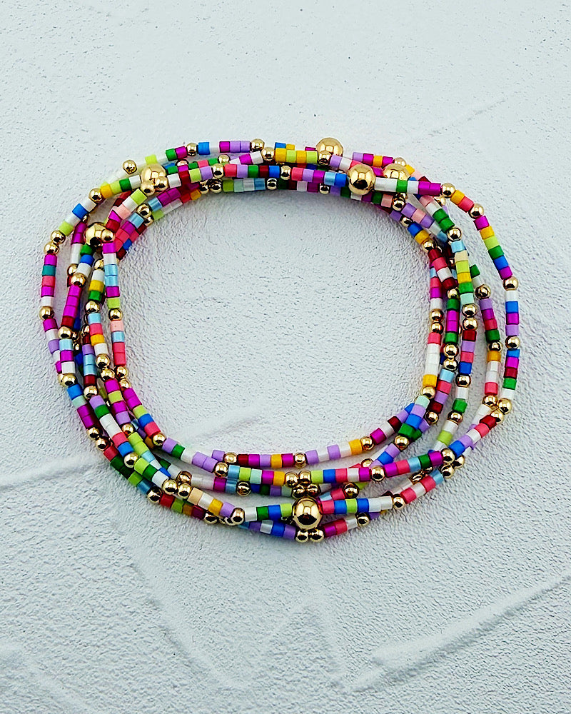 Rhea 6pc Rainbow Bracelet Stack