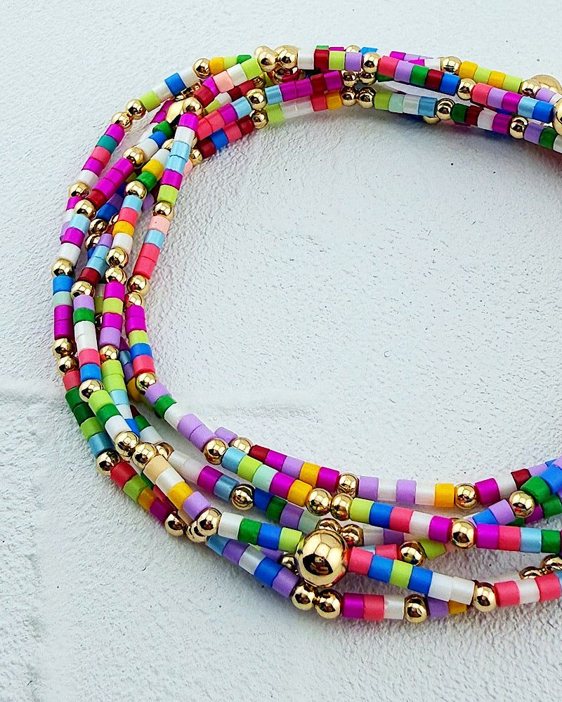Rhea 6pc Rainbow Bracelet Stack