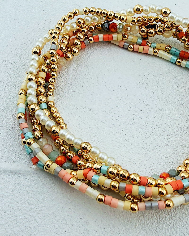 Cora 6pc Cross Bracelet Stack