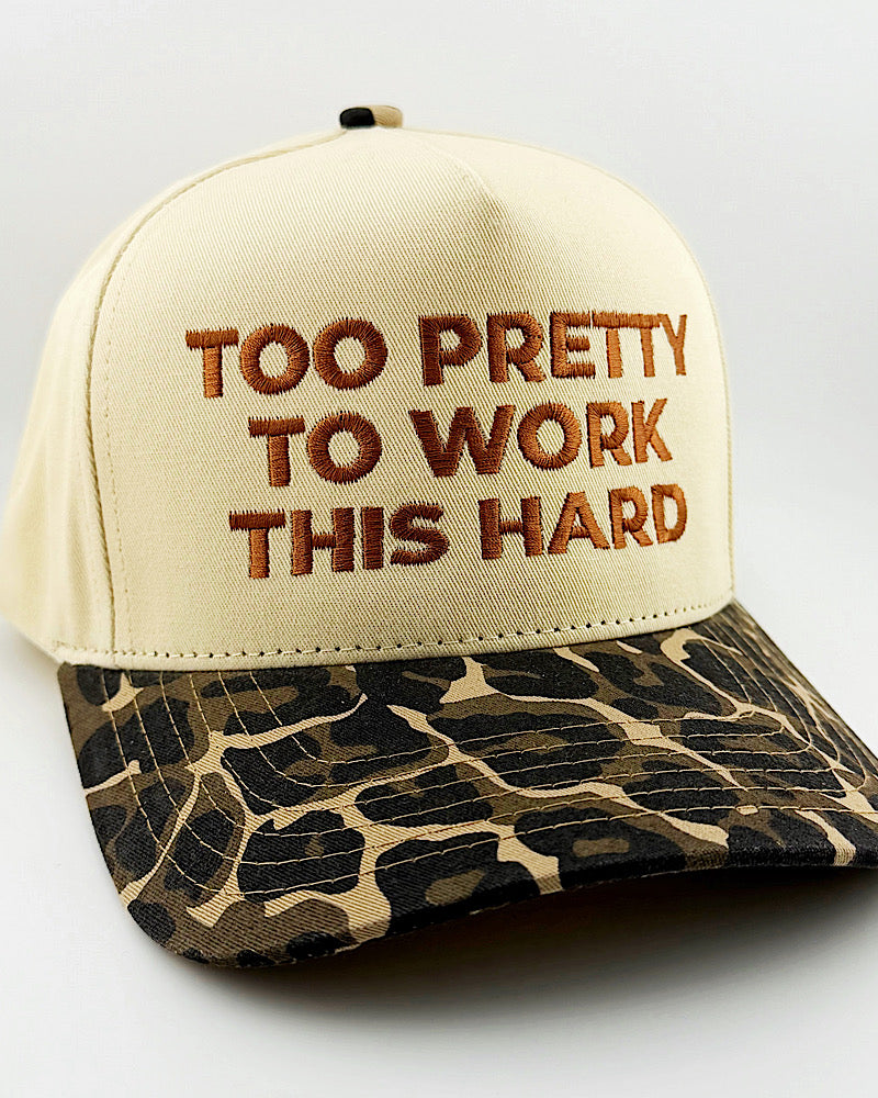 Too Pretty To Work This Hard Trucker Hat