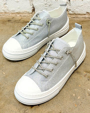 Wild Card Silver Glitter Sneakers