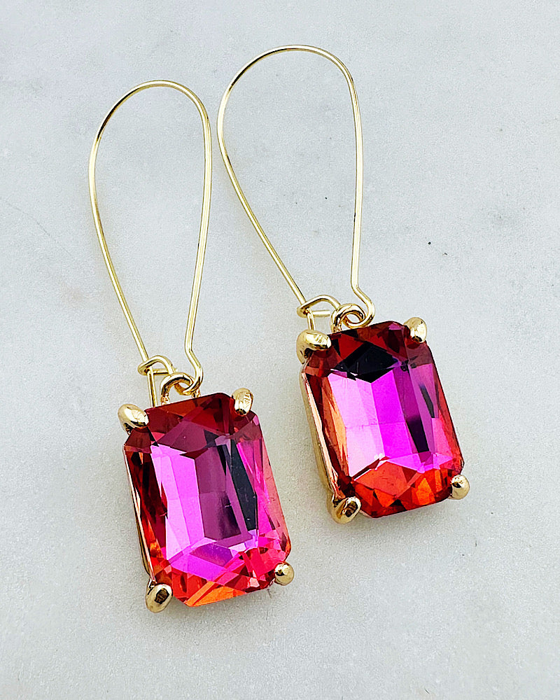 Brittany Pink Iridescent Earrings