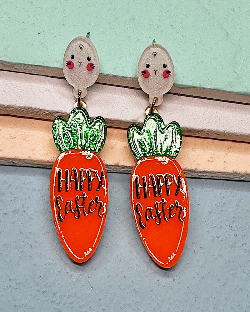 Happy Easter Carrot Earrings