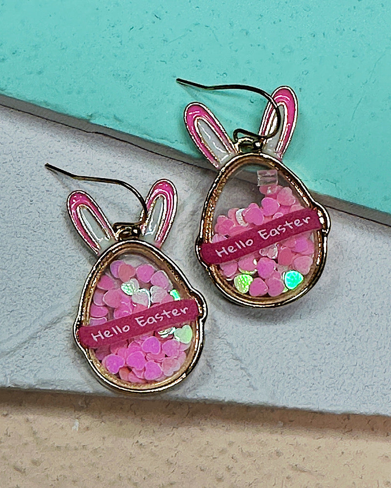 Hello Easter Shaker Earrings