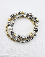 Gwen 3pc Pearl Bracelet Stack