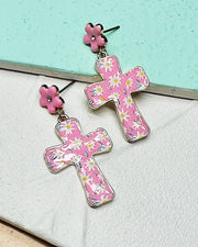 Rejoice Cross Earrings