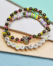 Happy Easter Bunny 2pc Bracelet Stack