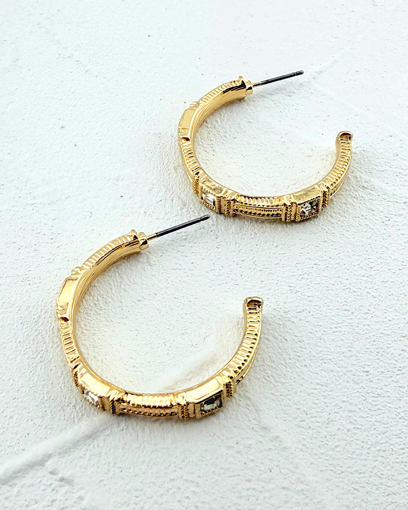 Crown Jewel Hoops