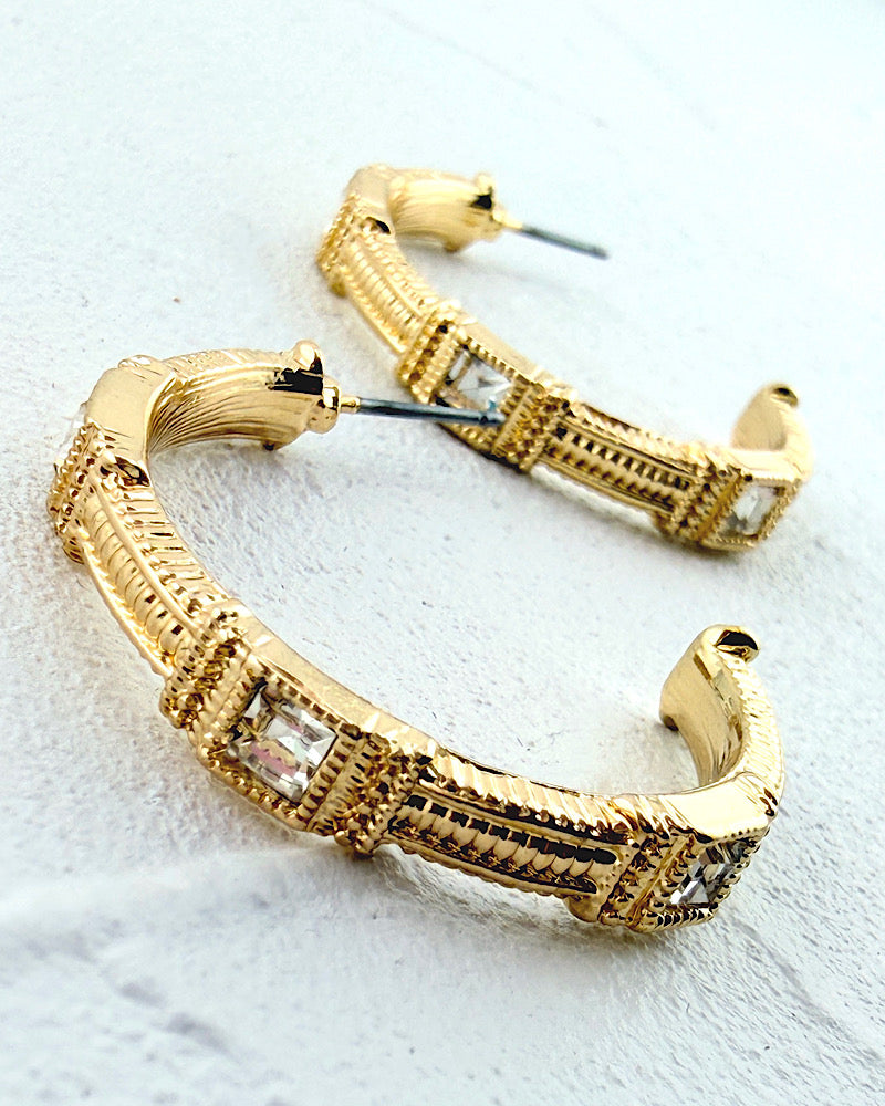 Crown Jewel Hoops