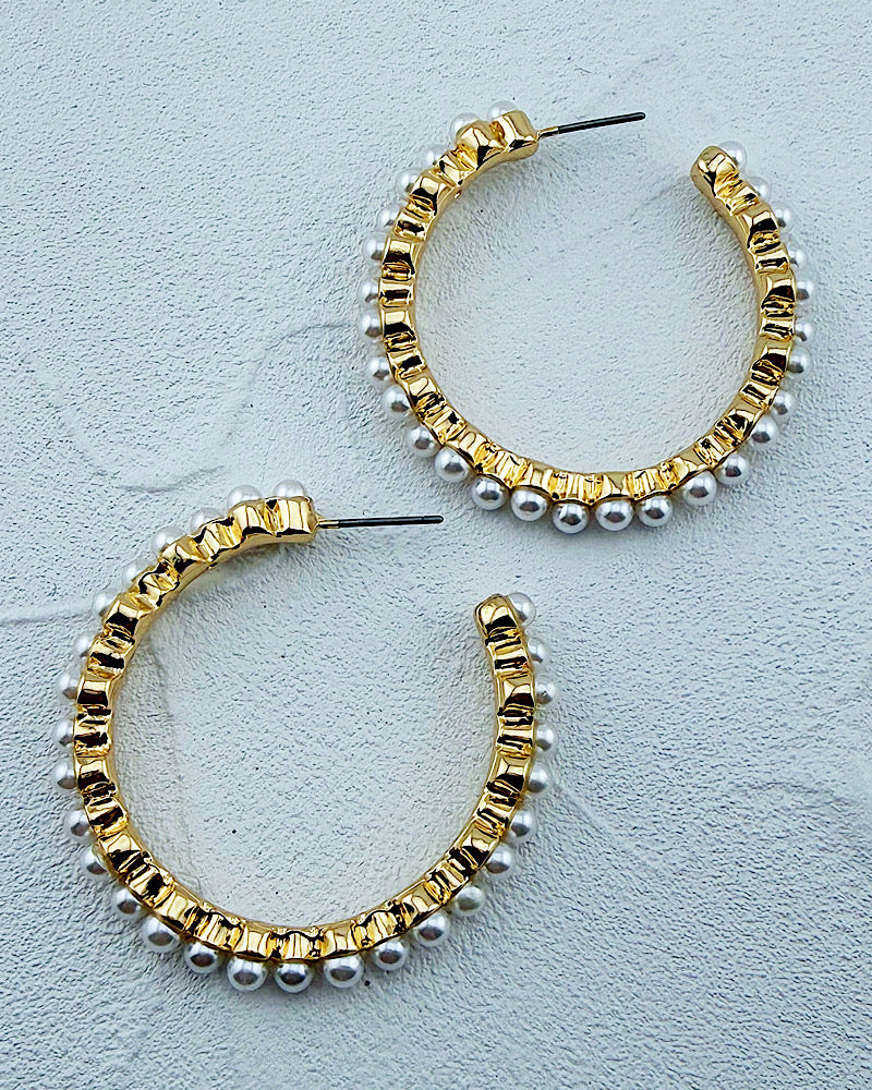 Simone Pearl Hoops