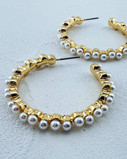 Simone Pearl Hoops