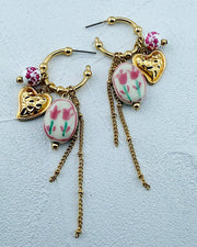 Primrose Charm Hoops