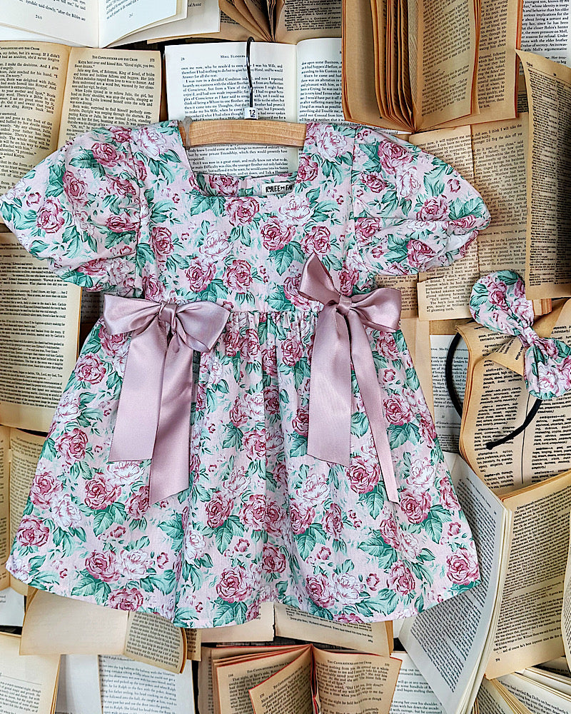 Vintage Rose Floral Dress Set