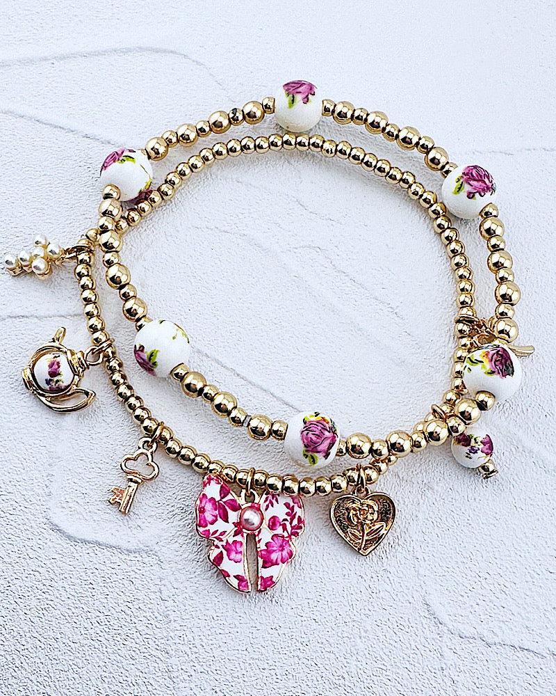 Annalise Bow 2pc Bracelet Stack