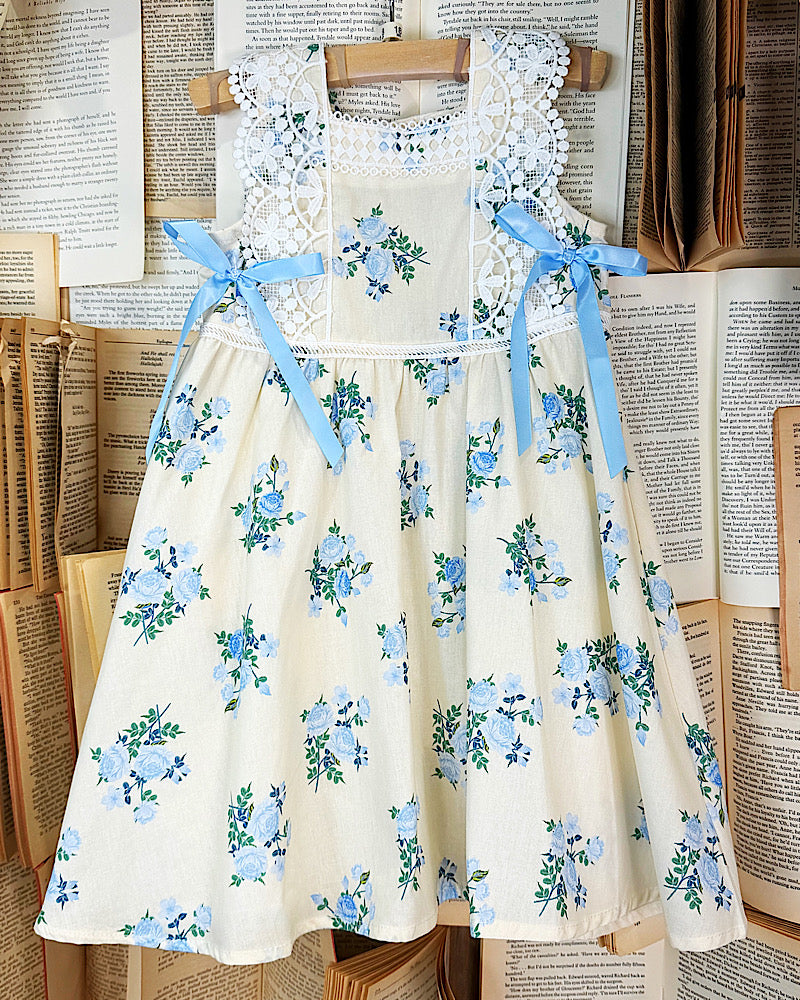 Rachelle Blue Rose Dress