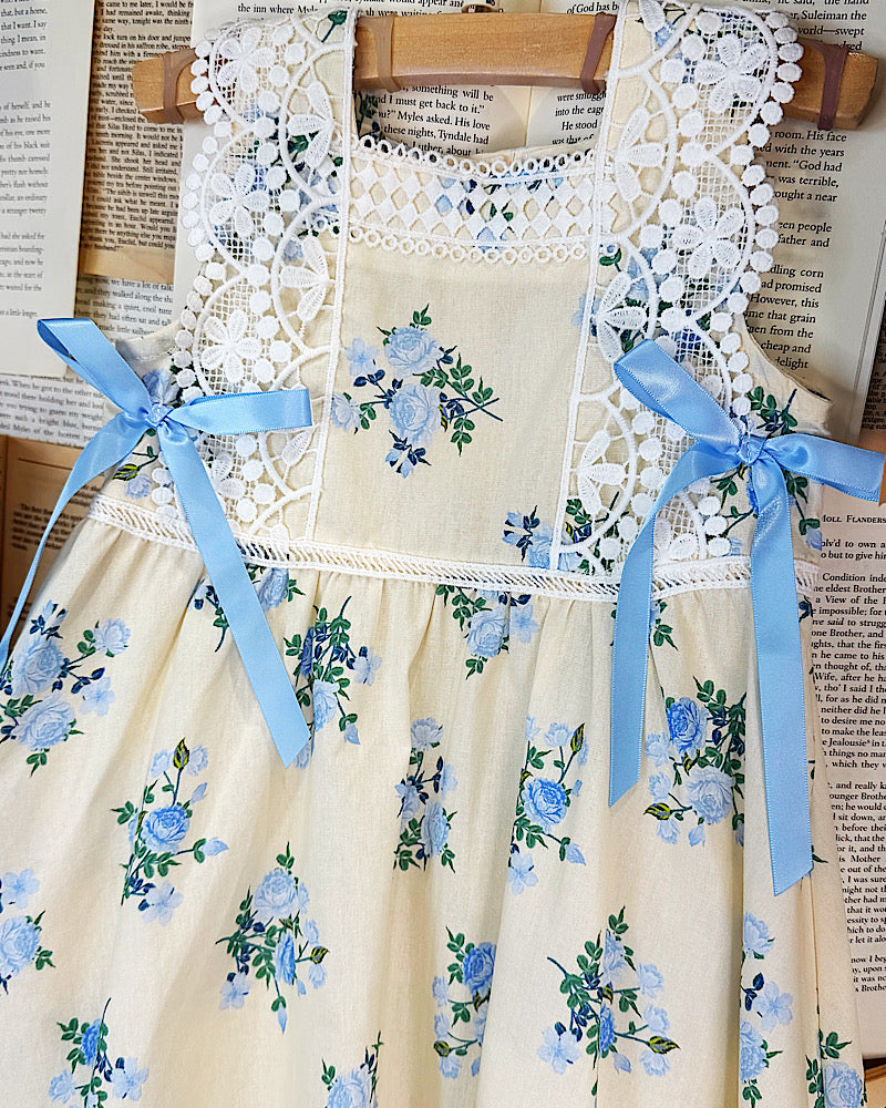 Rachelle Blue Rose Dress