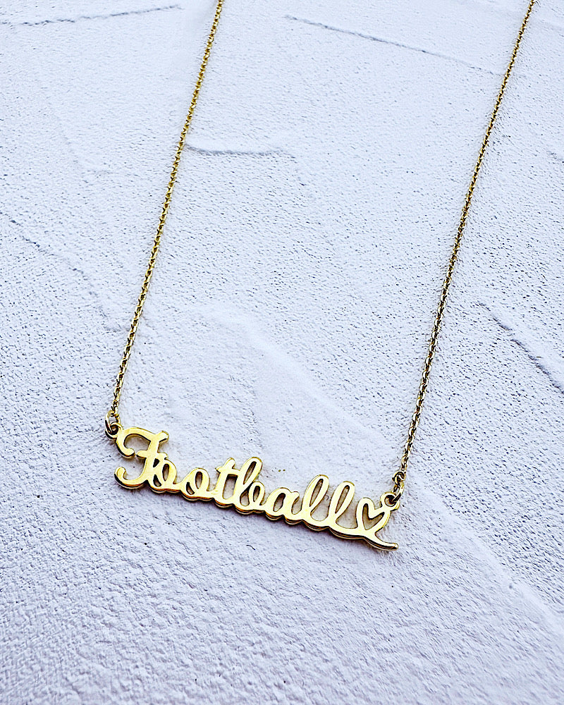 Football Script Necklace