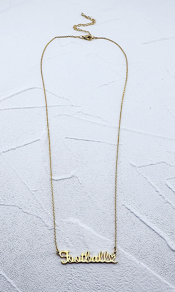 Football Script Necklace