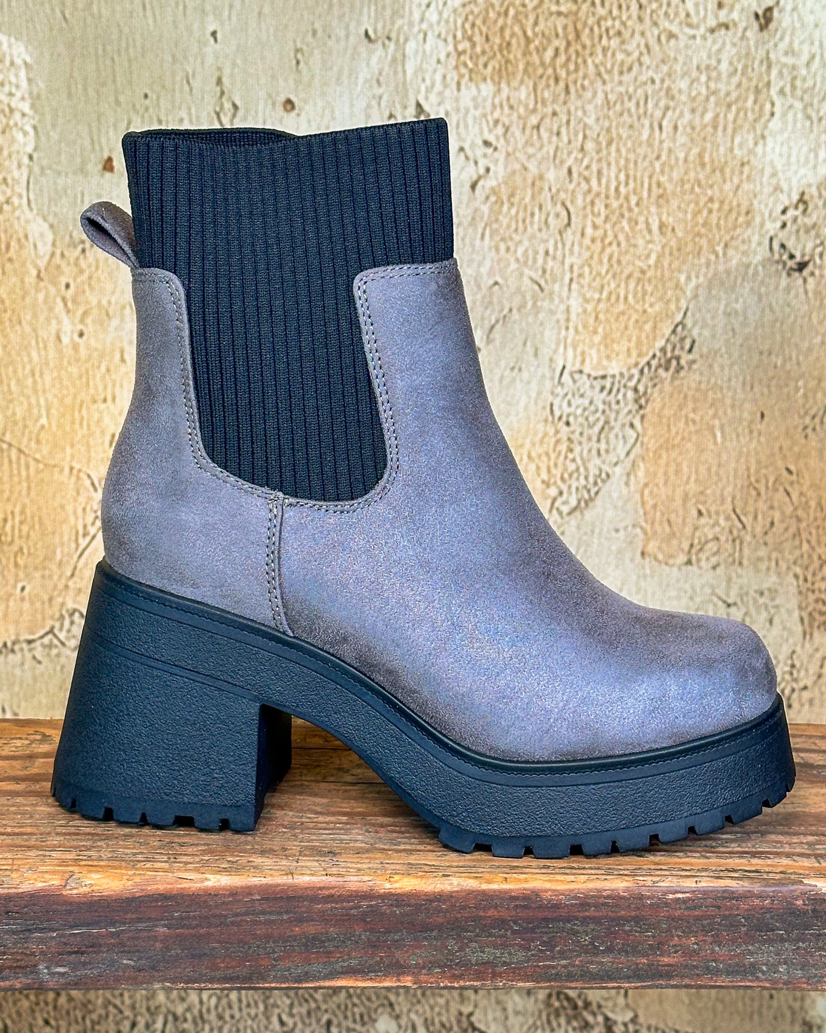 Stand Tall Charcoal Booties