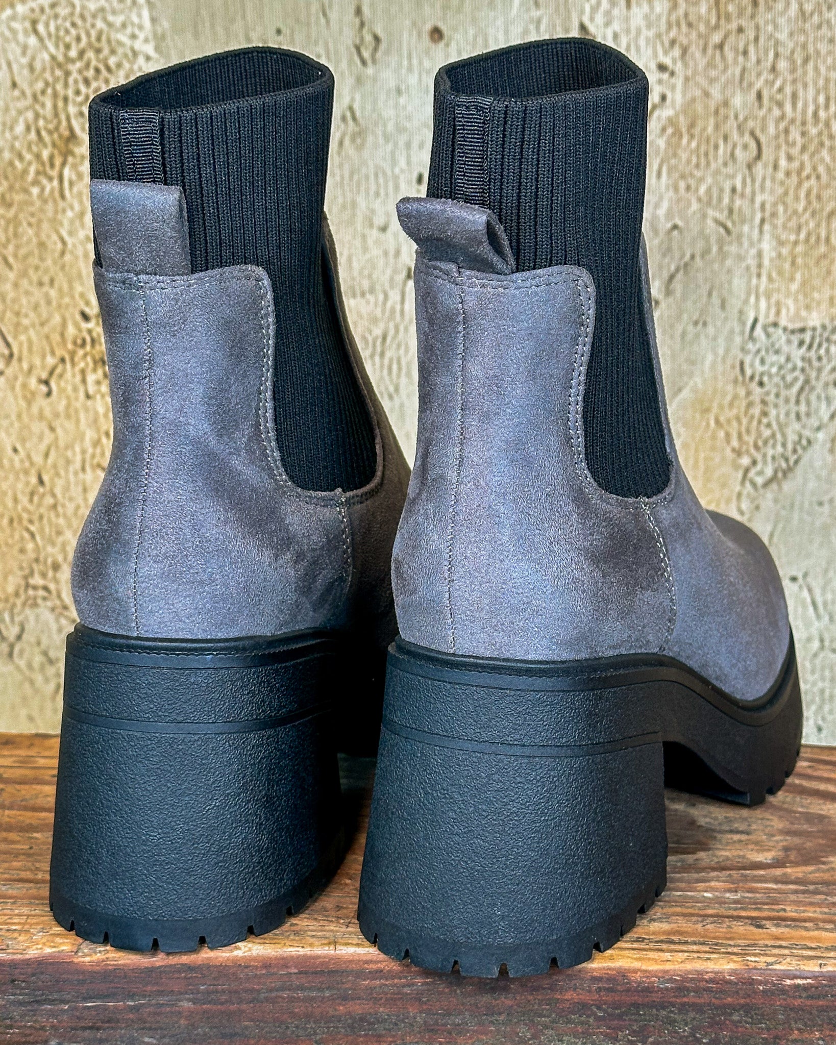 Stand Tall Charcoal Booties