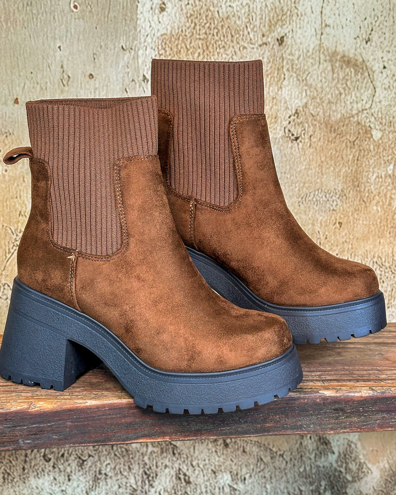 Stand Tall Brown Booties