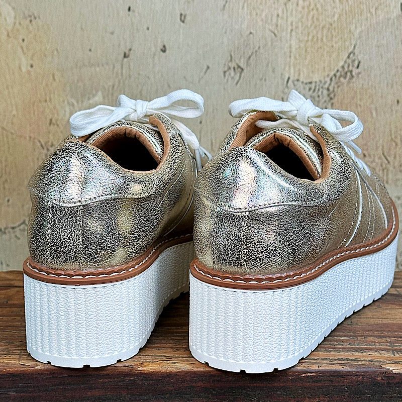 Marcell Gold Flatform Sneakers