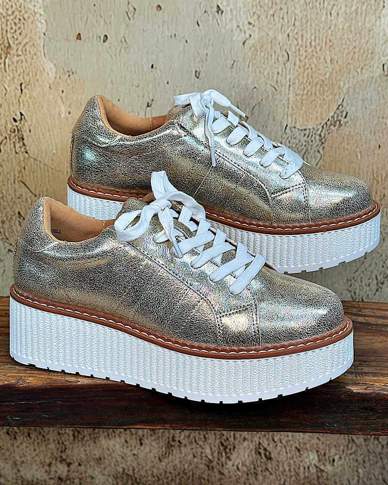 Marcell Gold Flatform Sneakers