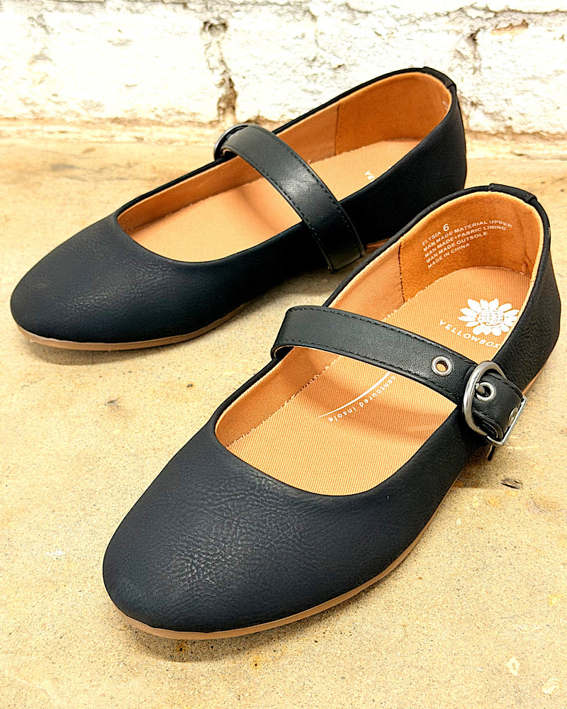 Elysia Black Ballet Flats