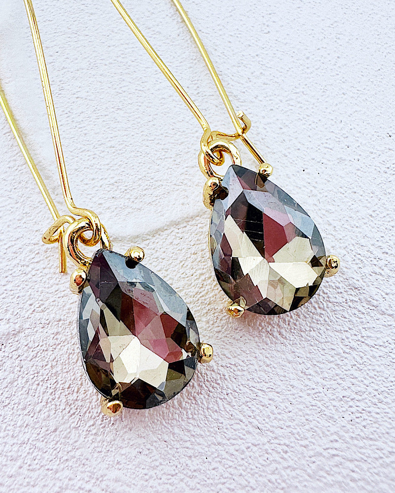 Bella Black Diamond Teardrops