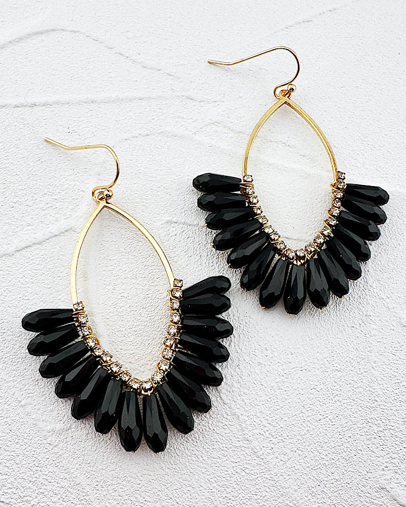 Raquel Black Earrings