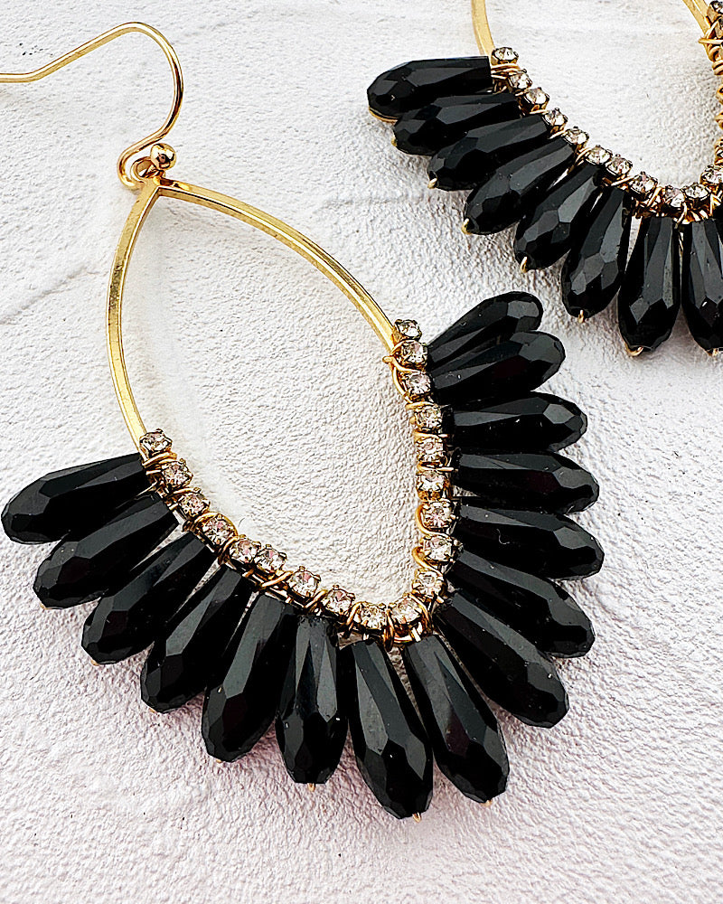 Raquel Black Earrings