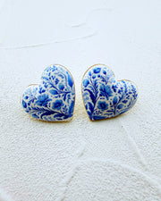 Flora Heart Studs