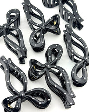 Dottie Bow Hair Clip - Black