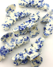 Blue Willow Circles Hair Clip
