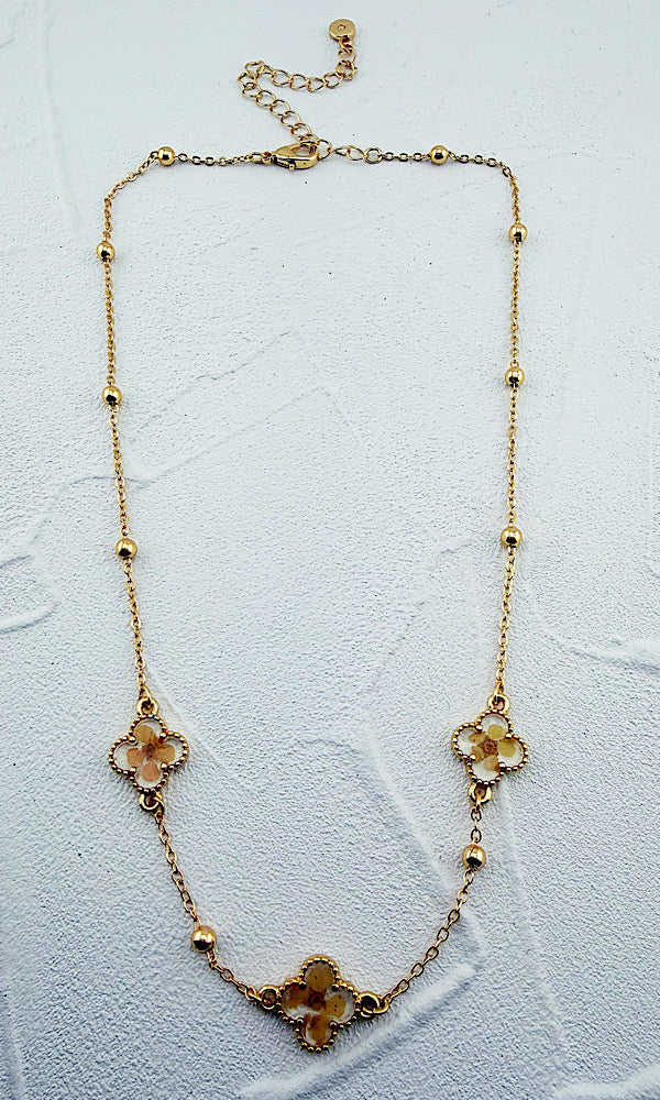 Chloe Pressed Flower Necklace