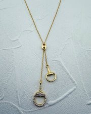 Pave Horsebit Necklace