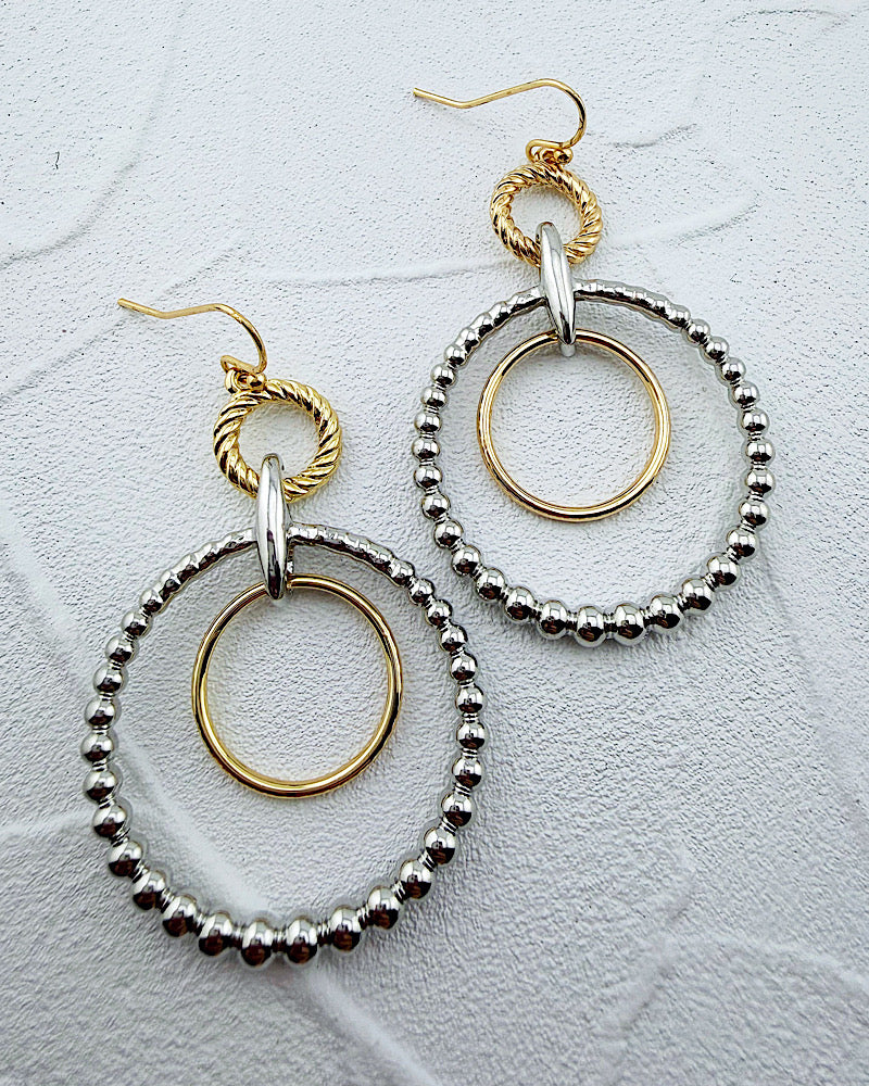 Devyn Two Tone Earrings