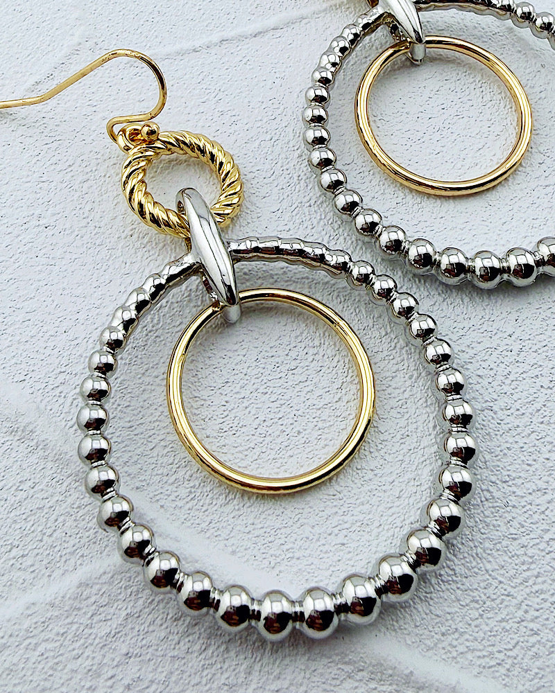 Devyn Two Tone Earrings